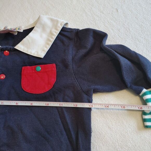 Vintage Gymboree Rainbow Tag Boys Nautical One Piece XS Striped Primary - Picture 7 of 7